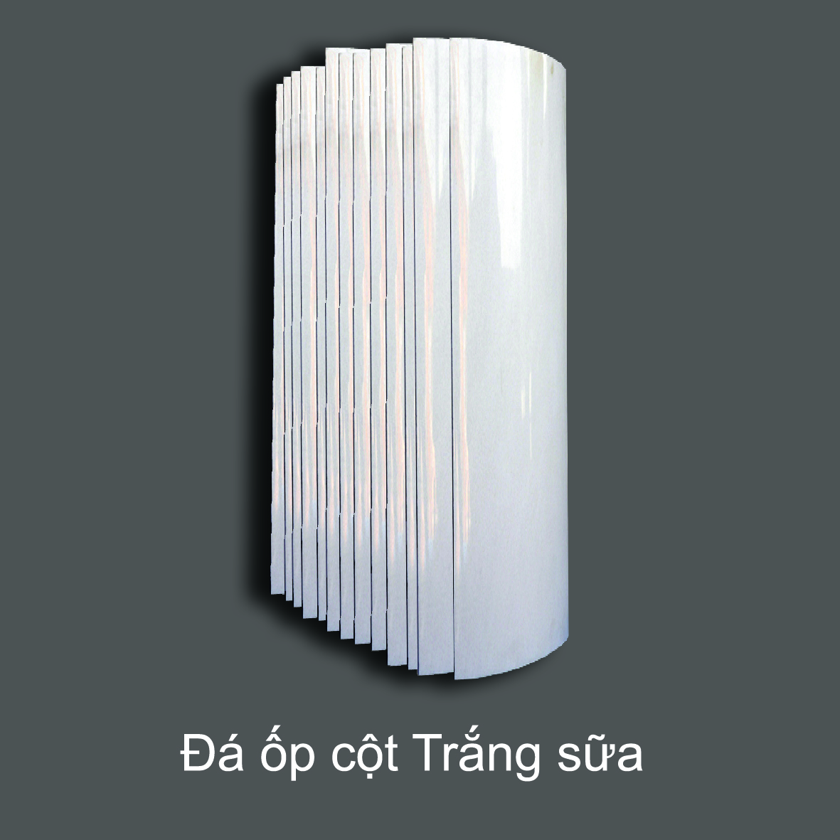 Đá ốp cột trăng sữa