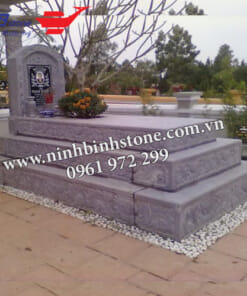 Mộ đá xanh không mái đơn giản NBS-MĐKM206