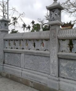 Lan can đá đình chùa đẹp NBS-LCD203 - hàng rào đá - tường rào đá