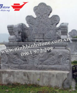 Mộ đá không mái đá xanh đẹp NBS-MĐKM205