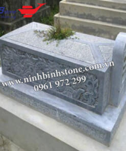 Mộ đá không mái đá xanh đẹp NBS-MĐKM204