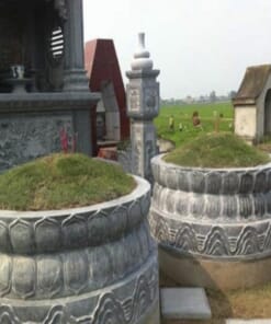 Mộ đá tròn  dáng đài sen NBS-MĐT208