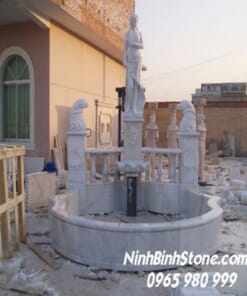 Đài phun nước nghệ thuật bằng đá trắng NBS-DPN209