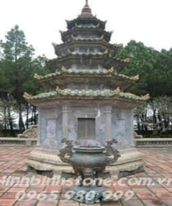 Mẫu mộ đá hình tháp nguyên khối NBS-MT204