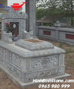 Mẫu mộ đá tam sơn đẹp nguyên khối NBS-MĐTS204