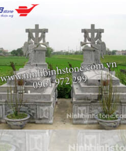 Mộ đôi đá công giáo NBS-MCG209