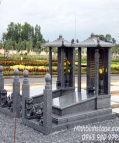 Mộ đôi đá Granite một mái NBS-MĐĐ208