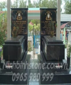 Mộ đôi đá hoa cương đẹp NBS-MĐĐ211