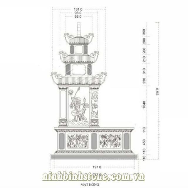 kich thuoc chuan phong thuy khi xay mo da lang mo da dep 3