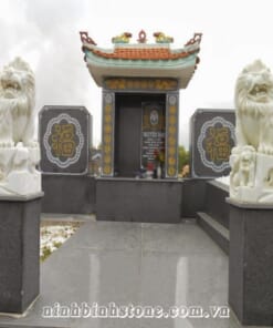 Lăng mộ đá Granite ghi đen NBS-LMD236