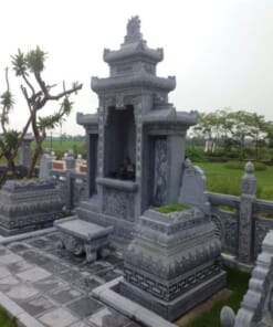 Thi công Lăng mộ đá xanh NBS-LMD252