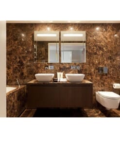 Đá ốp tường nâu tia sét Marble NBS-DOT 232