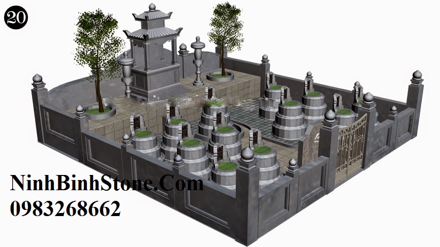 Hình ảnh 3D thiết kế lăng mộ đẹp của Ninh Bình Stone