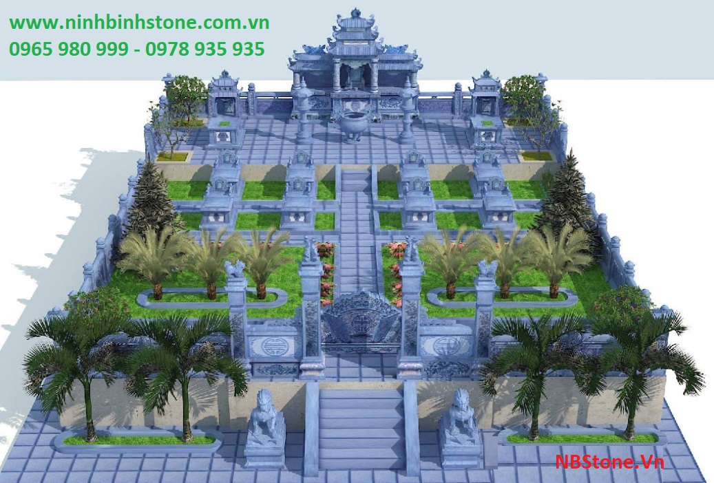 Mẫu thiết kế lăng mộ đá 3D từ Ninh Bình Stone