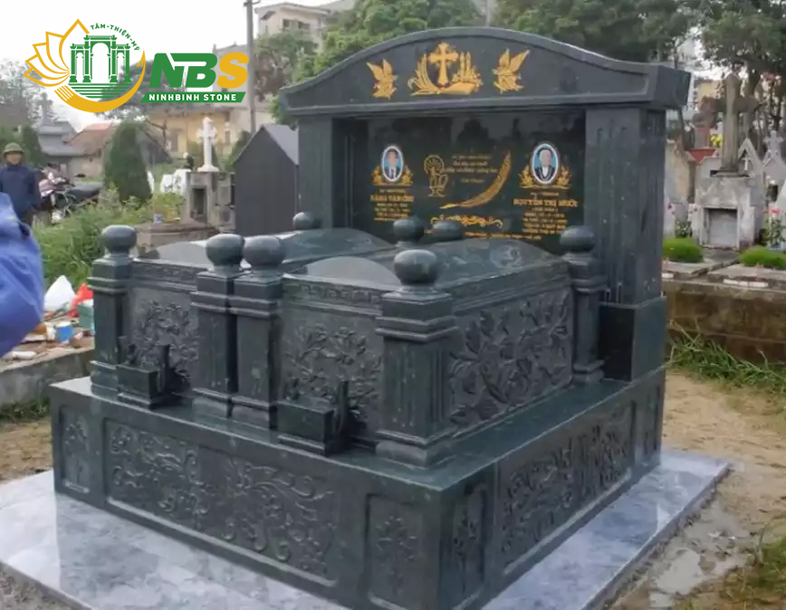 Hướng dẫn cách làm hòn non bộ chi tiết, đơn giản nhất 66 14. Mộ đôi đá xanh rêu độ cứng 7M của Ninh Bình Stone