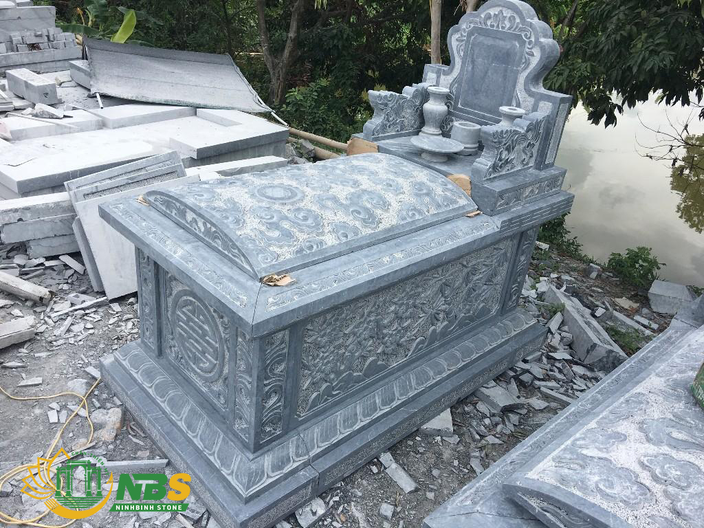 Mẫu mộ xây đơn giản bằng đá đẹp của Ninh Bình Stone