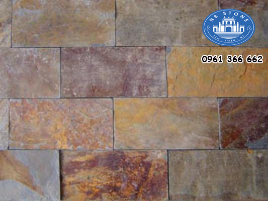 Đá slate vân gỗ ốp tường - mẫu đá chẻ ốp mặt tiền