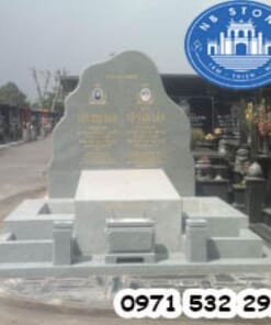 ​Mộ đá Granite nguyên khối màu ghi NBS-MĐG236
