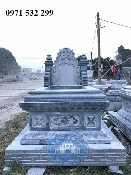 Mẫu mộ đẹp bằng đá xanh rêu của Ninh Bình Stone