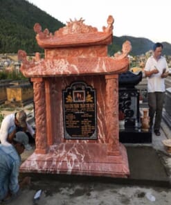 Mộ có mái đao - Mộ hai mái đá đỏ NBS-MCM224