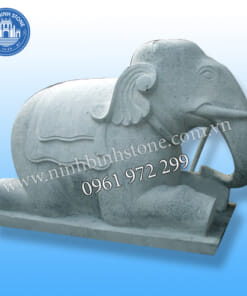 Voi đá xanh NBS-VĐ206 - tượng voi đá phong thuỷ giá rẻ