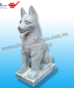 Tượng chó đá NBS-TCĐ 206 - Tượng chó bằng đá tự nhiên giá rẻ