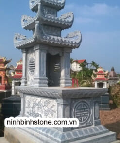Mộ đá ba mái khắc chữ thọ NBS-MCM261
