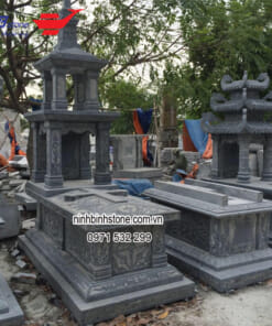 Mộ đá công giáo khắc hoa đơn giản NBS-MCG214