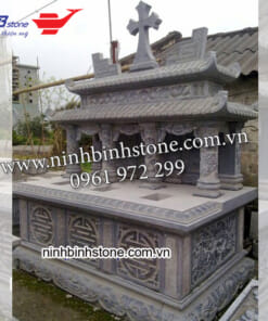 Mộ đá công giáo khắc chữ thọ NBS-MCG221