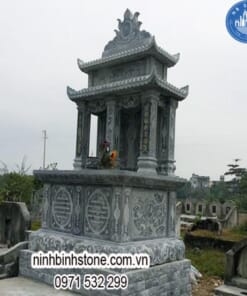 Mộ đá đôi đá xanh rêu NBS-MĐĐ229