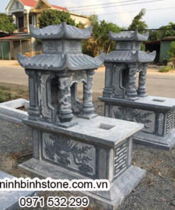 Mộ đá hai mái - Mộ đá đẹp giá rẻ NBS-MCM234
