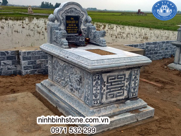 Mẫu mộ đá không mái - mộ đá tam sơn đẹp của Ninh Bình Stone