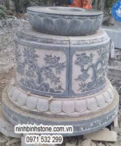 Mộ tròn khắc hoa mai NBS-MĐT211