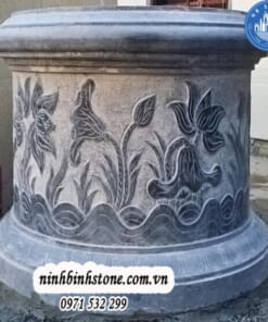 Mộ tròn khắc hoa sen NBS-MĐT220