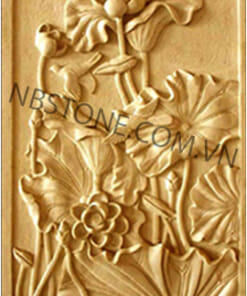Phù điêu đá khắc hoa - Tranh phù điêu đá NBS-PDD235
