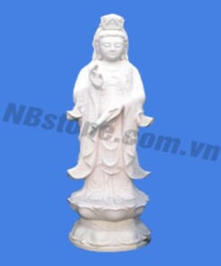 Tượng Phật Đá - Tượng phật Thích ca đứng trên đài sen NBS-TPTC211