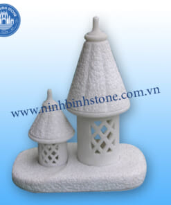 Đèn đá trắng dáng lâu đài NBS-DD253