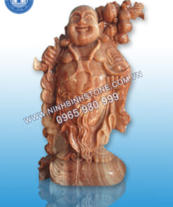 Phật Di lạc cẩm thạch vân gỗ đẹp NBS-PDL218