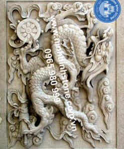 Phù điêu đá khắc rồng - Tranh phù điêu đá NBS-PDD 249