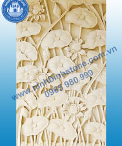 Phù điêu đá đầm sen NBS-PDD243