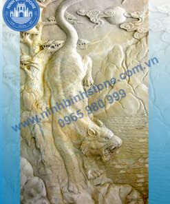 Phù điêu đá trạm hổ NBS-PDD 245