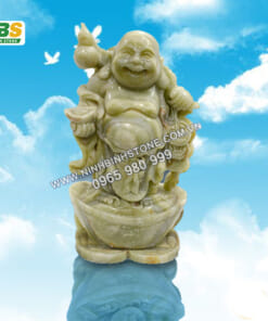 Tựơng phật Di lặc bằng đá cẩm thạch xanh
