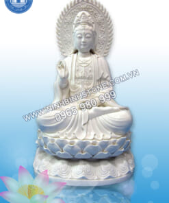 Tượng phật quan âm tọa trên toà sen NBS-TQA221