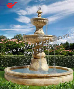Đài phun nước bằng đá vàng tự nhiên NBS-DPN251