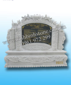 Bia đá lịch sử đá trắng nguyên khối NBS-BD 214