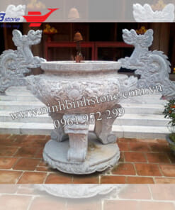 Lư hương đá xanh đen NBS-LHD217