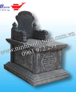 Mộ đá không mái khắc hoa sen NBS-MĐKM224