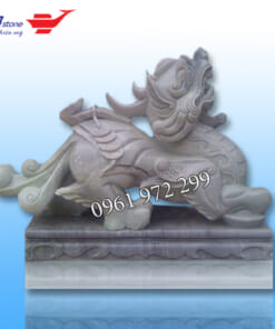 Tỳ hưu đá trắng nguyên khối NBS-TH210