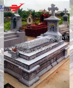 Mộ công giáo đá xanh tự nhiên NBS-MCG230