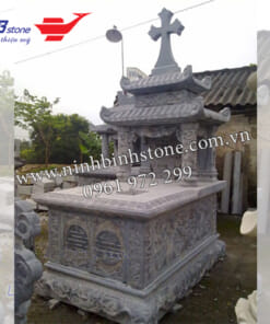 Mộ công giáo khắc chữ thọ NBS-MCG231